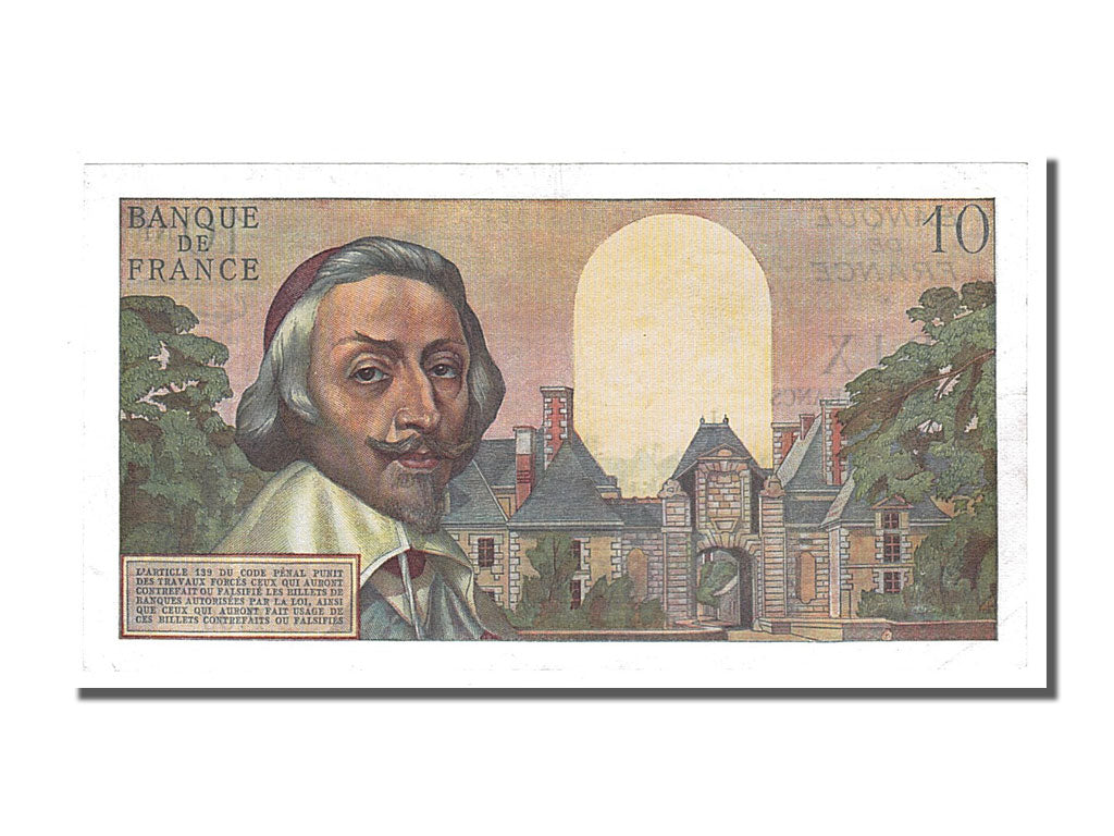 France, 10 Nouveaux Francs, 10 NF 1959-1963 ''Richelieu'', 1959, KM #142a,...