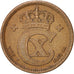 Denmark, Christian X, 2 Öre, 1914, Copenhagen, AU(50-53), Bronze, KM:813.1