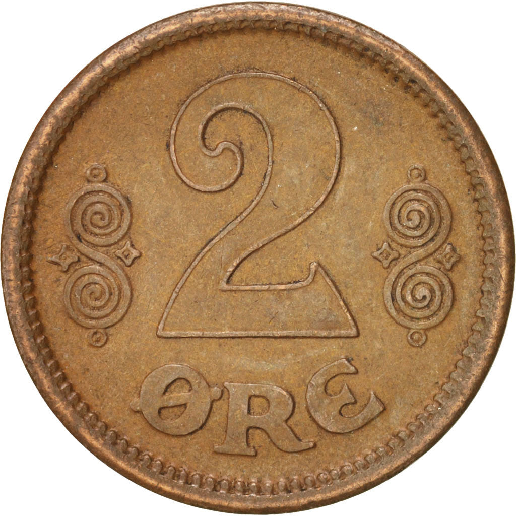 Denmark, Christian X, 2 Öre, 1914, Copenhagen, AU(50-53), Bronze, KM:813.1
