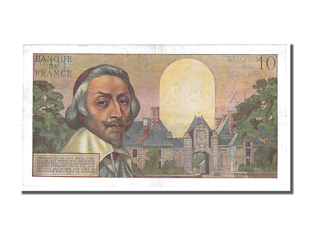 France, 10 Nouveaux Francs, 10 NF 1959-1963 ''Richelieu'', 1959, KM #142a,...