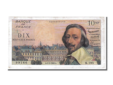 Geldschein, Frankreich, 10 Nouveaux Francs, 10 NF 1959-1963 ''Richelieu'', 1962