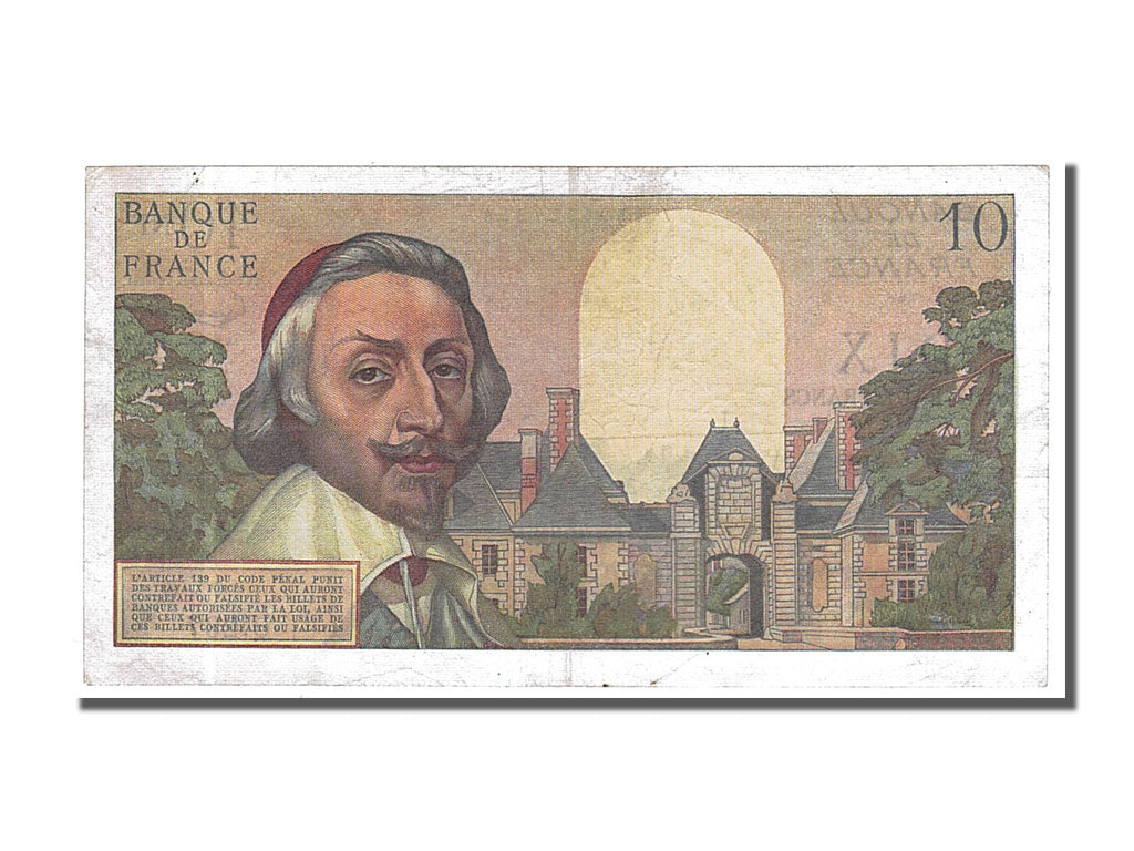 Banconote, Francia, 10 Nouveaux Francs, 10 NF 1959-1963 ''Richelieu'', 1962