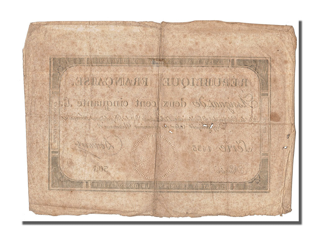 Francia, 250 Livres, 1793, Domain, KM:A75, MB+, Lafaurie:170