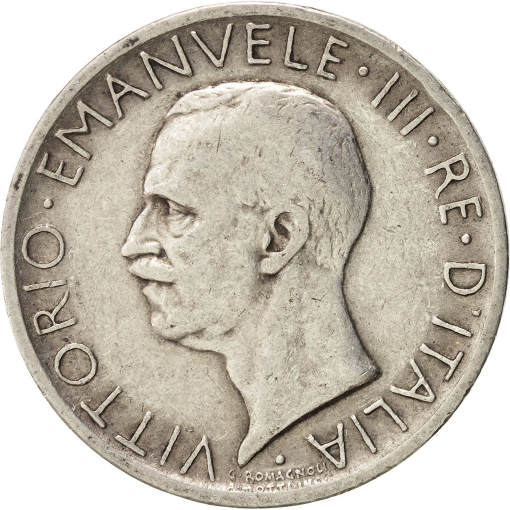 Italy, Vittorio Emanuele III, 5 Lire, 1927, Rome, EF(40-45), Silver, KM:67.1