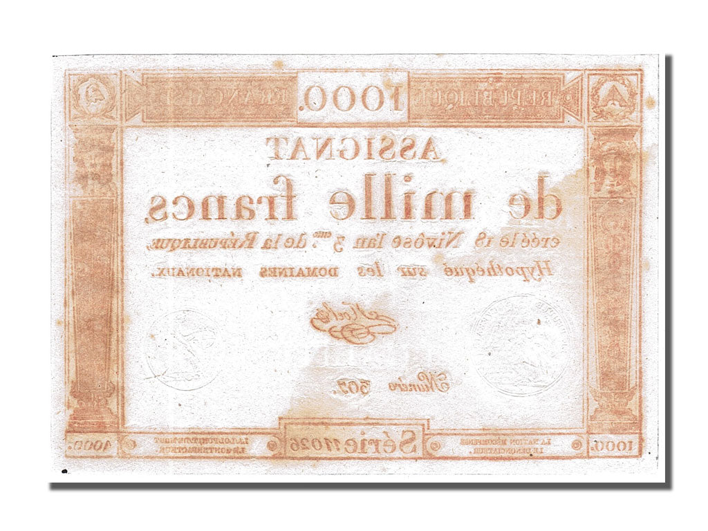 Francia, 1000 Francs, 1795, Noel, 1795-01-07, SPL-, Lafaurie:175