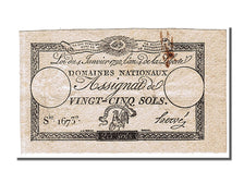 France, 25 Sols, 1792, KM #A55, 1792-01-04, AU(55-58), Lafaurie #150, France,...