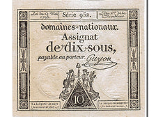 France, 10 Sous, 1793, KM #A68b, 1793-05-23, UNC(65-70), Lafaurie #165, France,.