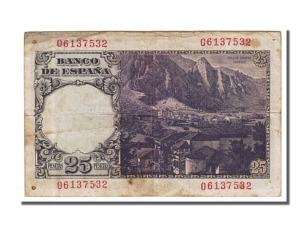 Espagne, 25 Pesetas type Estrada