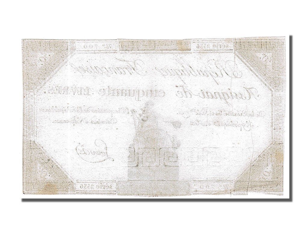 FRANCE, 50 Livres, 1792, 1792-12-14, VF(30-35), Lafaurie #164, FRANCE, 50...