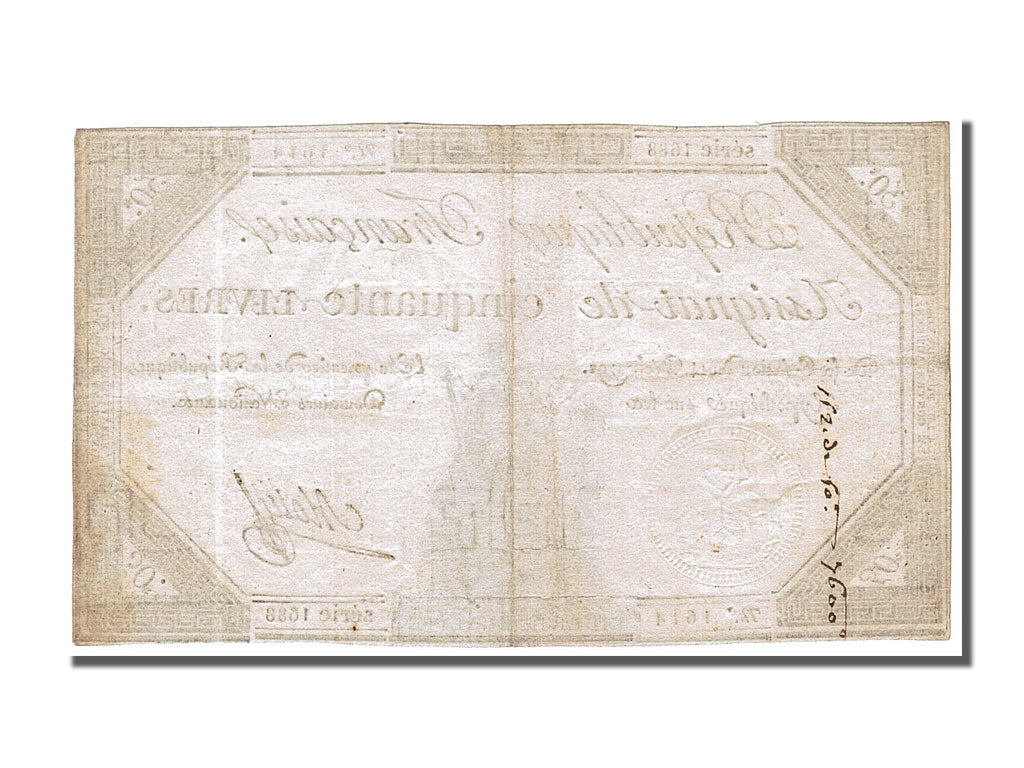France, 50 Livres, 1792, KM #A72, 1792-12-14, EF(40-45), Lafaurie #164, France,.
