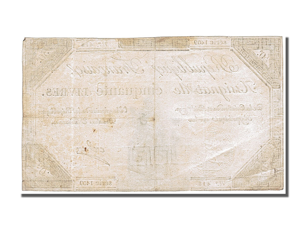 France, 50 Livres, 1792, KM #A72, 1792-12-14, EF(40-45), Lafaurie #164, France,.