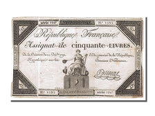 FRANCE, 50 Livres, 1792, 1792-12-14, EF(40-45), Lafaurie #164, FRANCE, 50...