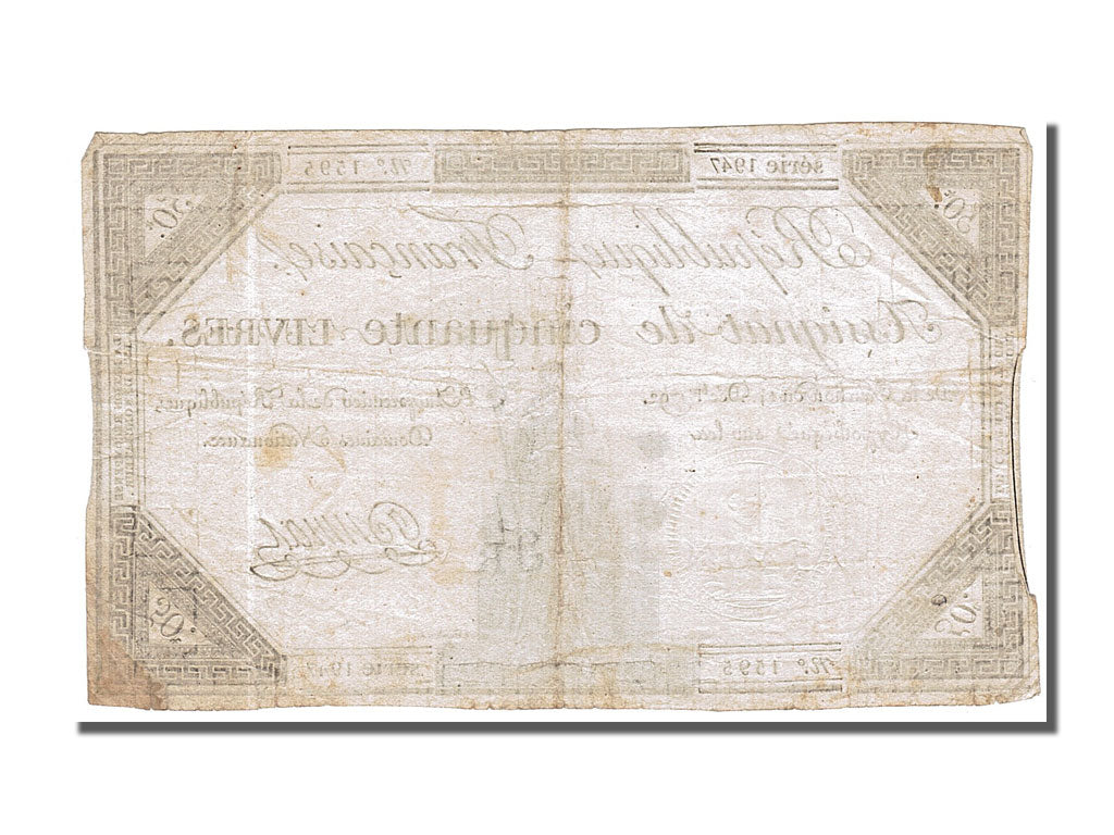 FRANCE, 50 Livres, 1792, 1792-12-14, EF(40-45), Lafaurie #164, FRANCE, 50...