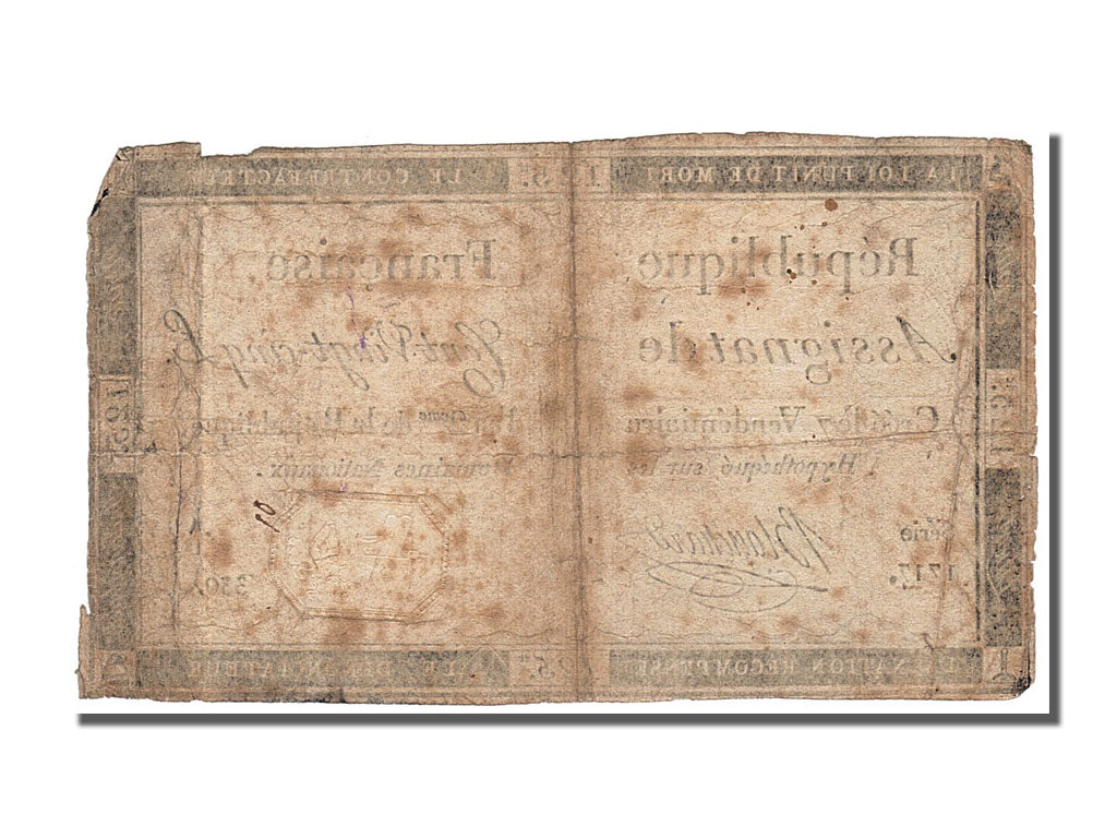 France, 125 Livres, 1793, KM #A74, 1793-09-28, VF(20-25), Lafaurie #169,...