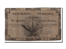 FRANCE, 400 Livres, 1792, 1792-11-21, VF(30-35), Lafaurie #163, FRANCE, 400...
