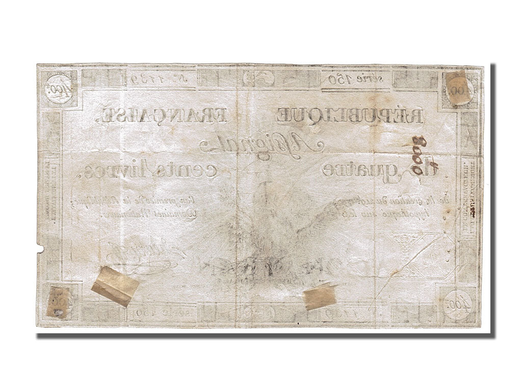 Billete, Francia, 400 Livres, 1792, Henry, MBC, KM:A73, Lafaurie:163