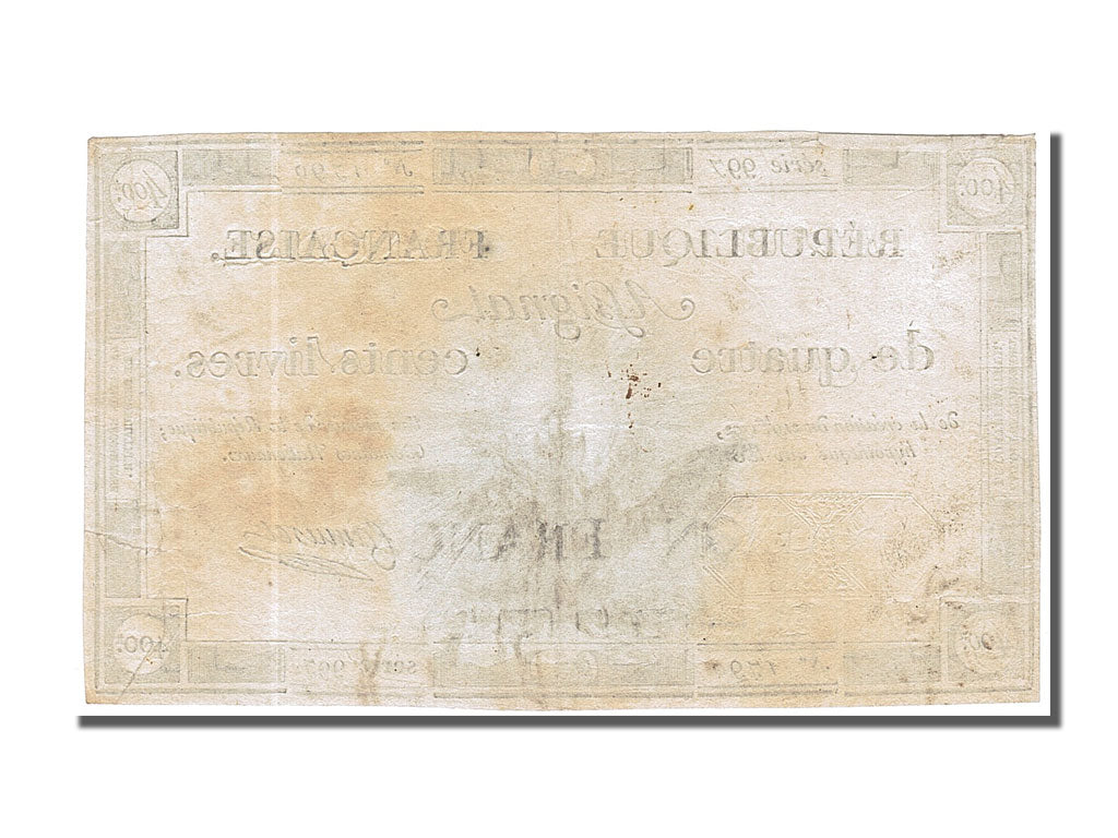 400 Livres type Domaines Nationaux, signé Camuset
