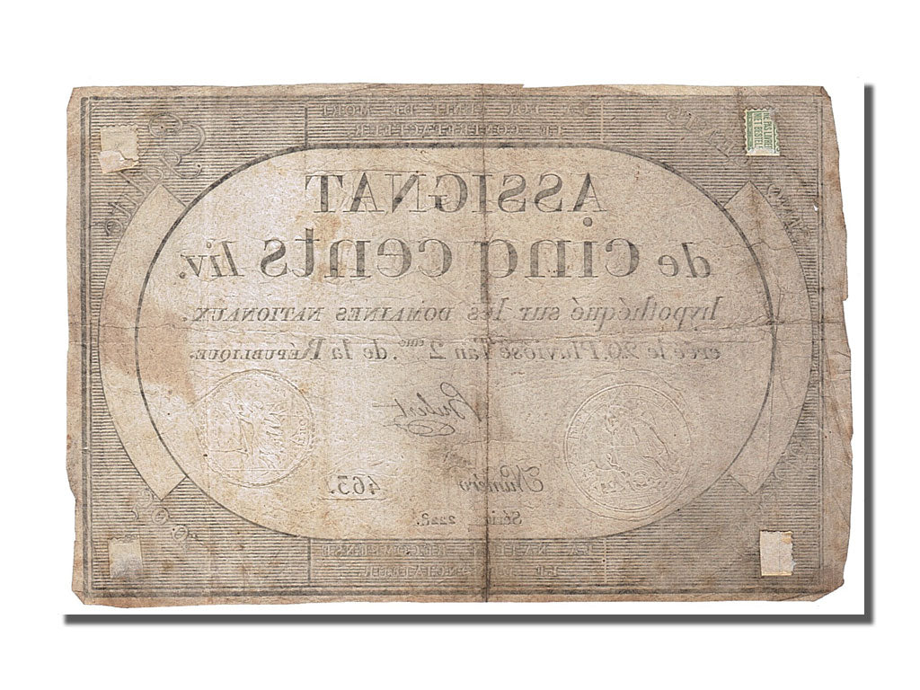 FRANCE, 500 Livres, 1794, 1794-02-08, EF(40-45), Lafaurie #172, FRANCE, 500...