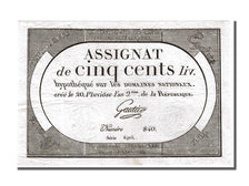 FRANCE, 500 Livres, 1794, 1794-02-08, AU(55-58), Lafaurie #172, FRANCE, 500...