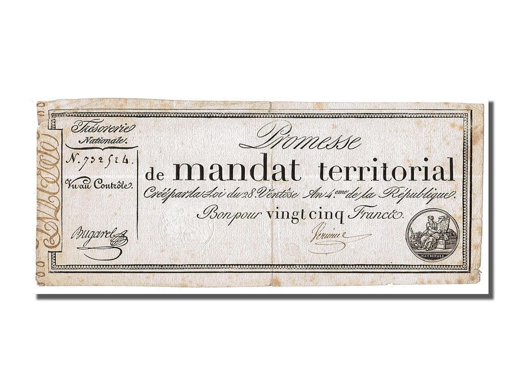 FRANCE, 25 Francs, 1796, 1796-03-18, VF(30-35), Lafaurie #196, FRANCE, 25...