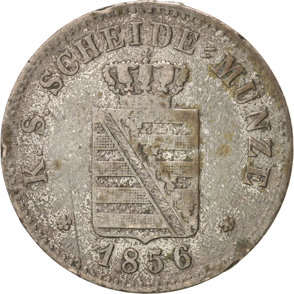 German States, SAXONY-ALBERTINE, Friedrich August II, 2 Neu-Groschen, KM 1160
