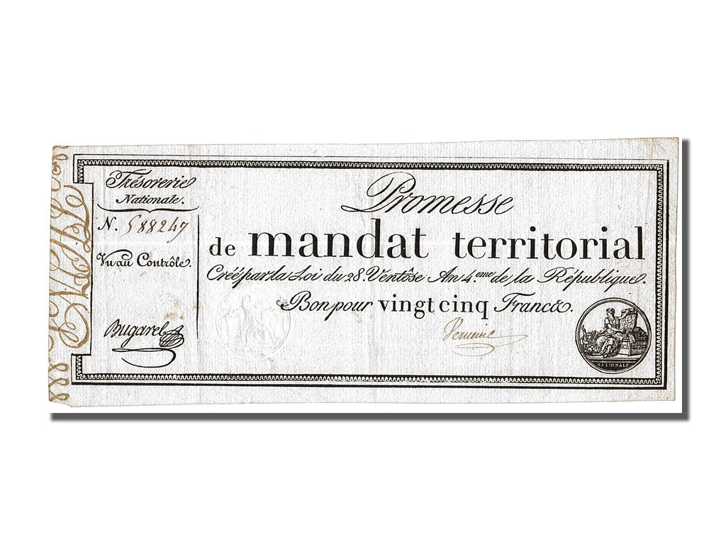 FRANCE, 25 Francs, 1796, 1796-03-18, AU(55-58), Lafaurie #196, FRANCE, 25...