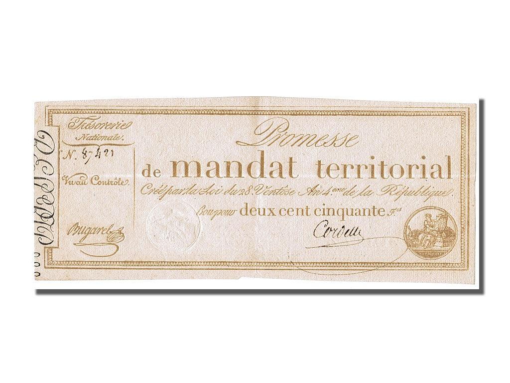 FRANCE, 250 Francs, 1796, 1796-03-18, UNC(63), Lafaurie #198, FRANCE, 250...