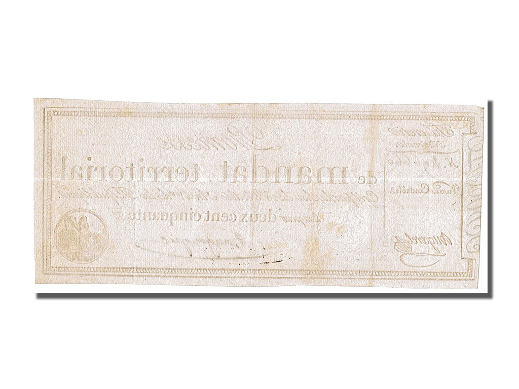 250 Francs Promesse de Mandat Territorial type Sans Série