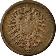 Coin, GERMANY - EMPIRE, Wilhelm I, 2 Pfennig, 1876, VF(30-35), Copper, KM:2