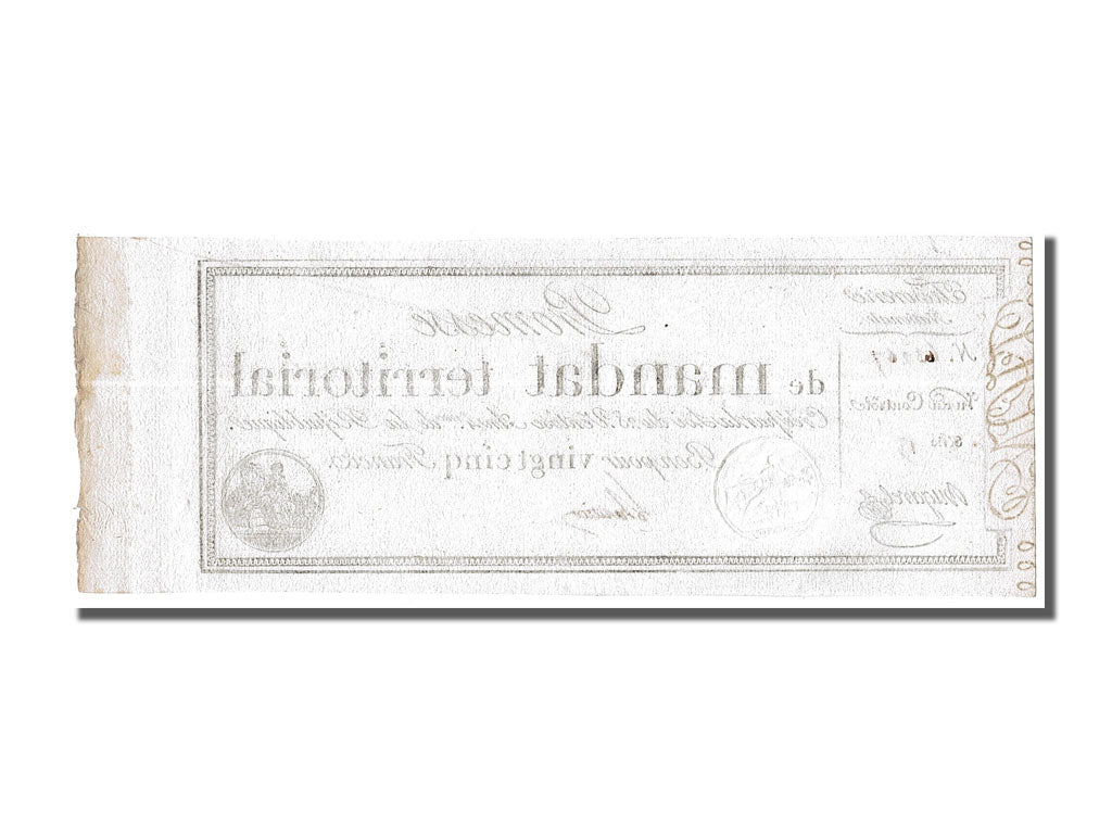 Banknote, France, 25 Francs, 1796, Bugarel, AU(55-58), KM:A83b, Lafaurie:200