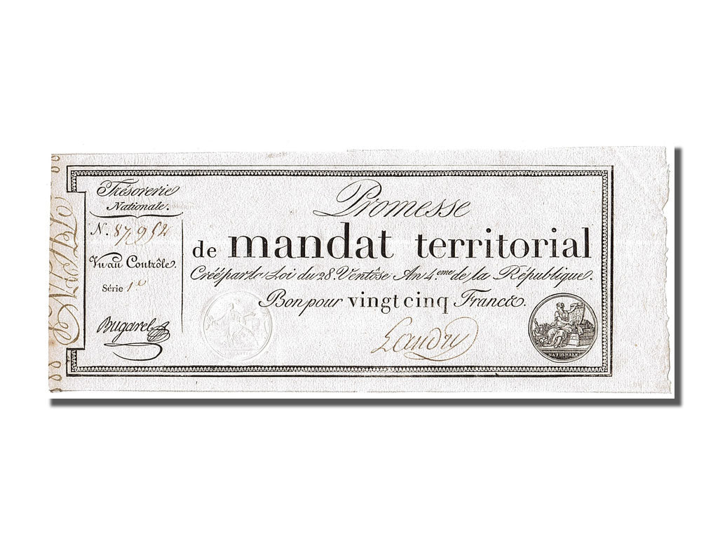 FRANCE, 25 Francs, 1796, 1796-03-18, UNC(63), Lafaurie #200, FRANCE, 25 Francs,.