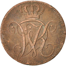 Stati tedeschi, HESSE-CASSEL, Wilhelm II, 4 Heller, 1824, BB, Rame, KM:571.1
