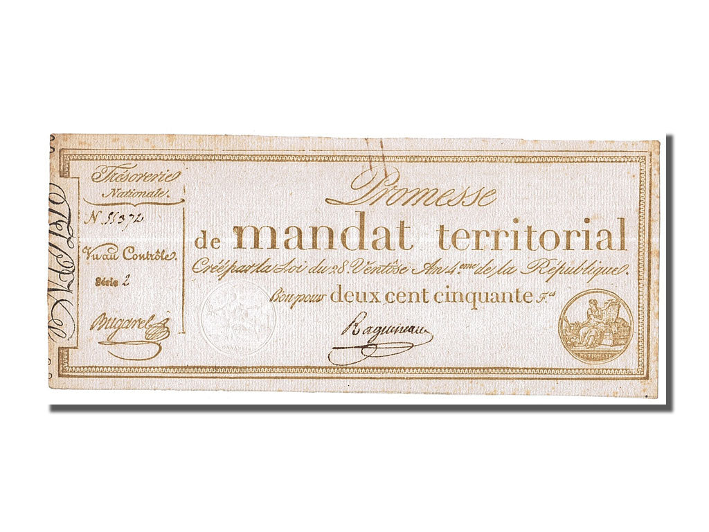 250 Francs Promesse de Mandat Territorial type Avec Série