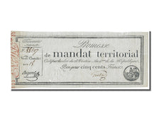 Biljet, Frankrijk, 500 Francs, 1796, Bugarel, TTB, KM:A86b, Lafaurie:203