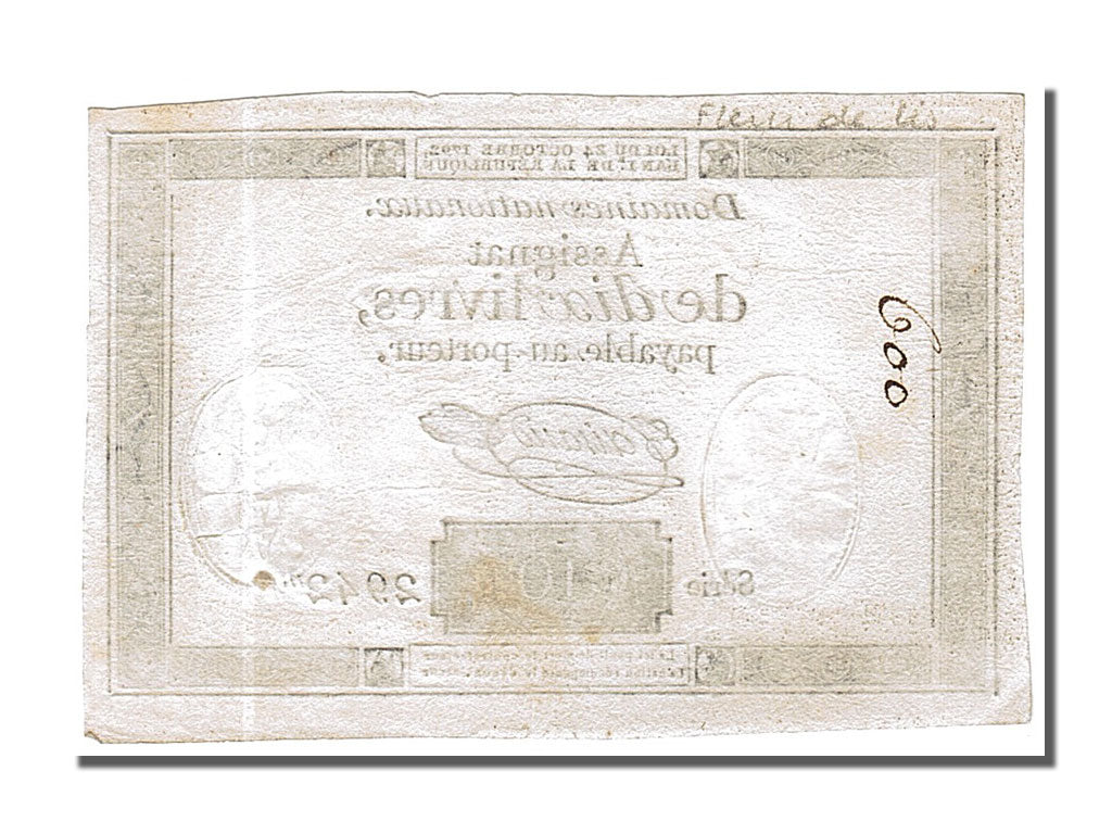 Banknote, France, 10 Livres, 1792, Taisaud, UNC(63), KM:A66a, Lafaurie:161.a