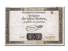 FRANCE, 10 Livres, 1792, 1792-10-24, EF(40-45), Lafaurie #161.b, FRANCE, 10...