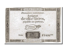 FRANCE, 10 Livres, 1792, 1792-10-24, VF(30-35), Lafaurie #161.b, FRANCE, 10...