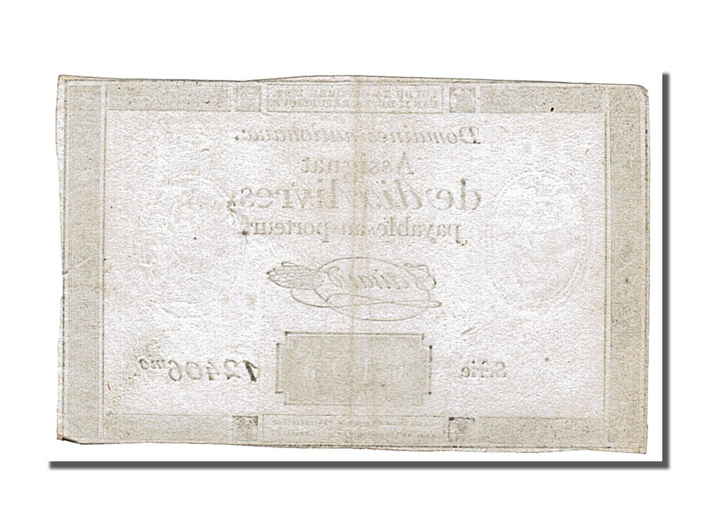 FRANCE, 10 Livres, 1792, 1792-10-24, VF(30-35), Lafaurie #161.b, FRANCE, 10...