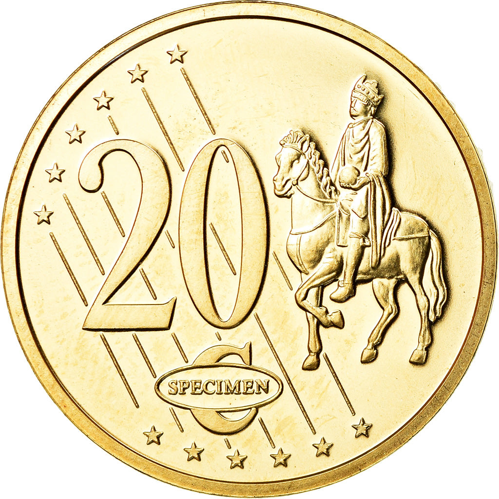 Andorra, Medal, 20 C, Essai-Trial, 2003, MS(65-70), Copper-Nickel Gilt
