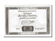 Banknote, France, 10 Livres, 1792, Taisaud, UNC(65-70), KM:A66b, Lafaurie:161.b
