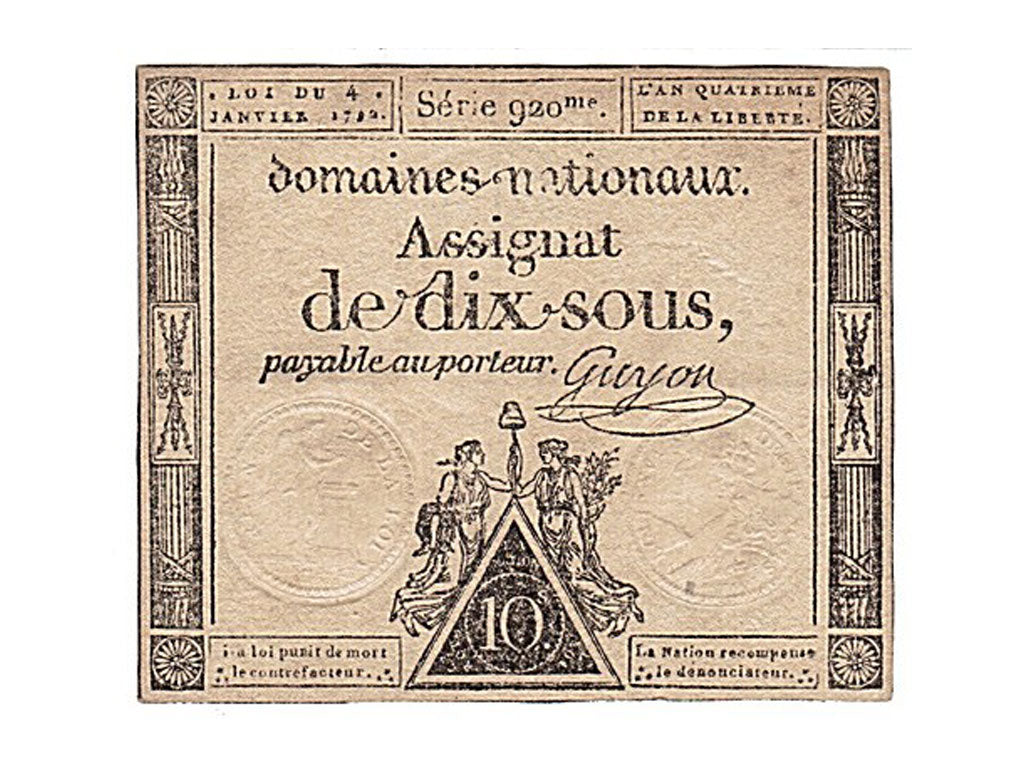 France, 10 Sous, 1792, KM #A53, 1792-01-04, AU(55-58), Lafaurie #148, France,...