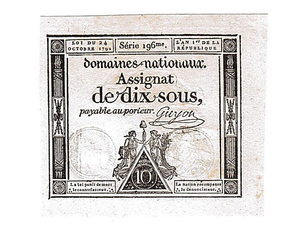 France, 10 Sous, 1792, KM #A64a, 1792-10-24, UNC(65-70), Lafaurie #159, France,.
