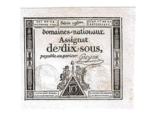 France, 10 Sous, 1792, KM #A64a, 1792-10-24, UNC(65-70), Lafaurie #159, France,.