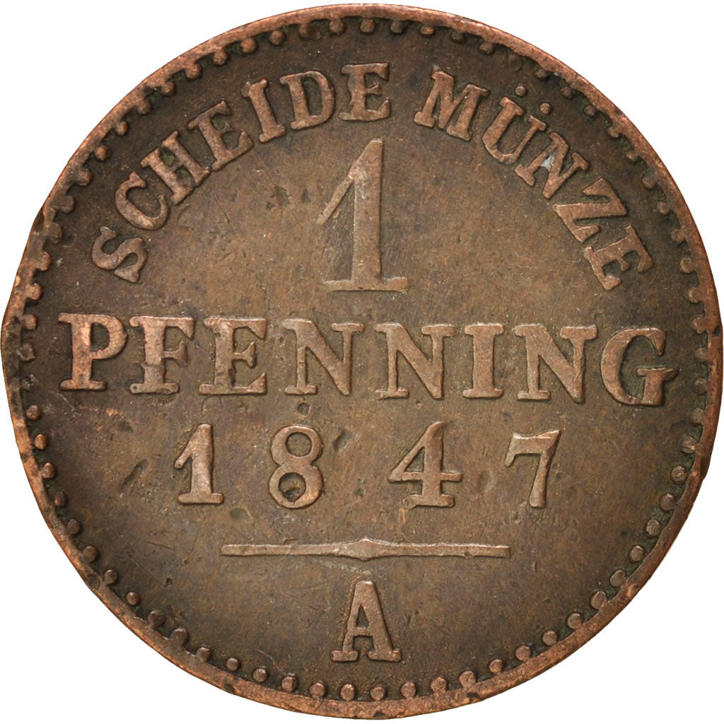 German States, LIPPE-DETMOLD, Paul Alexander Leopold II, Pfennig, 1847, KM 251