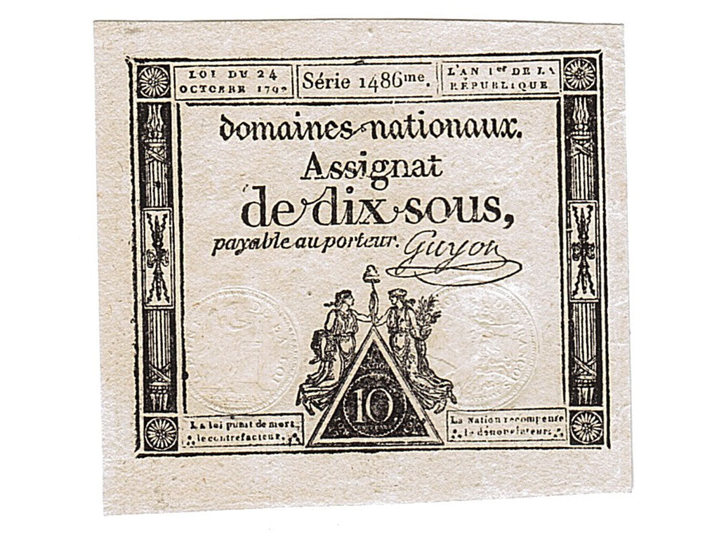 France, 10 Sous, 1792, KM #A64a, 1792-10-24, UNC(63), Lafaurie #159, France, 10.
