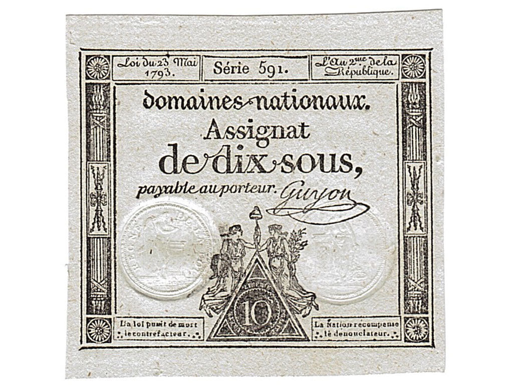 FRANCE, 10 Sous, 1793, 1793-05-23, UNC(65-70), Lafaurie #165, FRANCE, 10 Sous,..