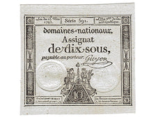 FRANCE, 10 Sous, 1793, 1793-05-23, UNC(65-70), Lafaurie #165, FRANCE, 10 Sous,..