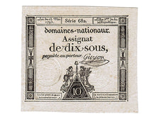 France, 10 Sous, 1793, KM #A68b, 1793-05-23, UNC(65-70), Lafaurie #165, France,.
