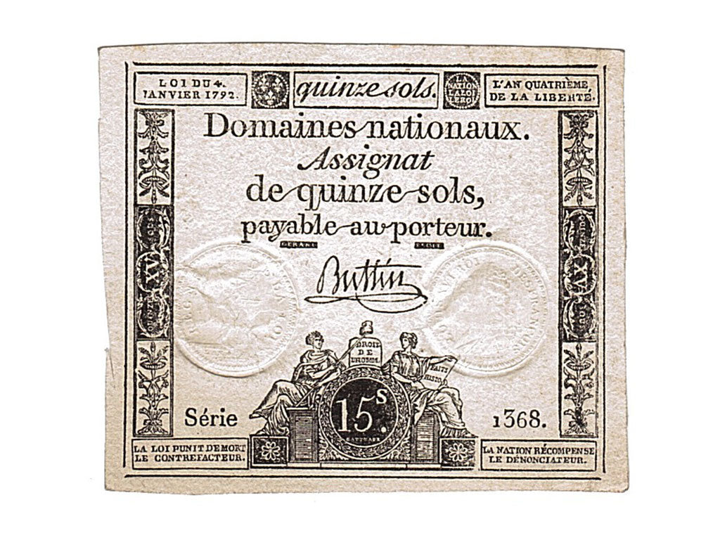 FRANCE, 15 Sols, 1792, 1792-01-04, AU(55-58), Lafaurie #149, FRANCE, 15 Sols,...