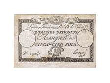 FRANCE, 25 Sols, 1792, 1792-01-04, AU(55-58), Lafaurie #150, FRANCE, 25 Sols,...
